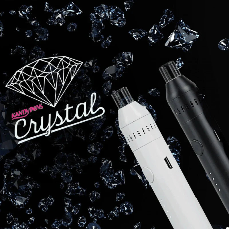 white and a black kandypens crystal vaporizers