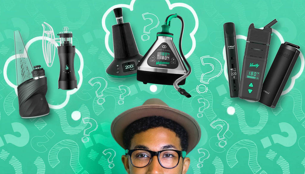 a collage of various vaporizers