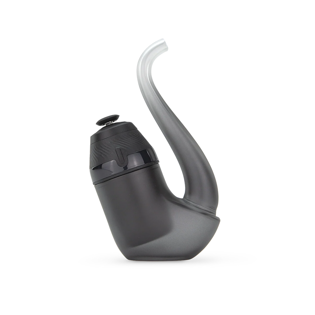 Puffco Proxy V2 vaporizer base with glass pipe attached, displayed on a white background