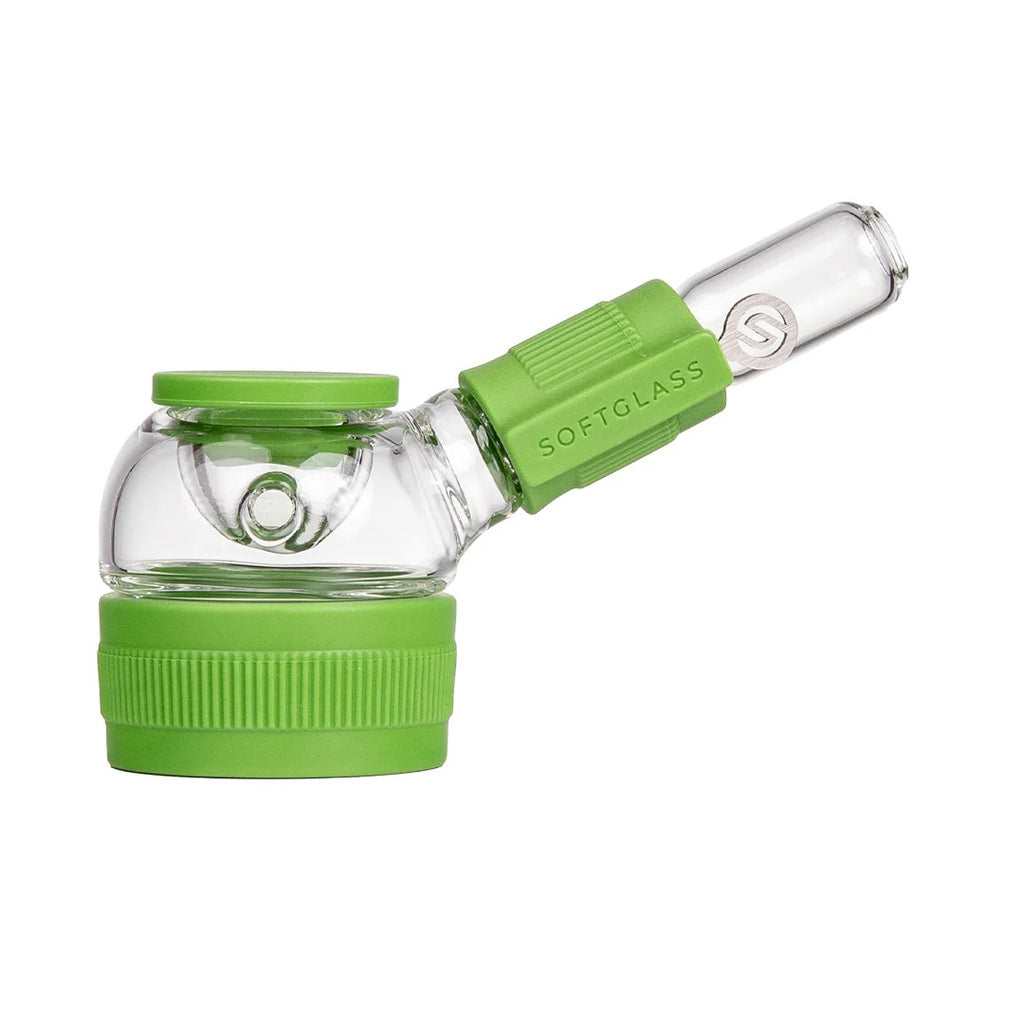 Softglass Core Hand Pipe silicone foot with built-in bowl cover