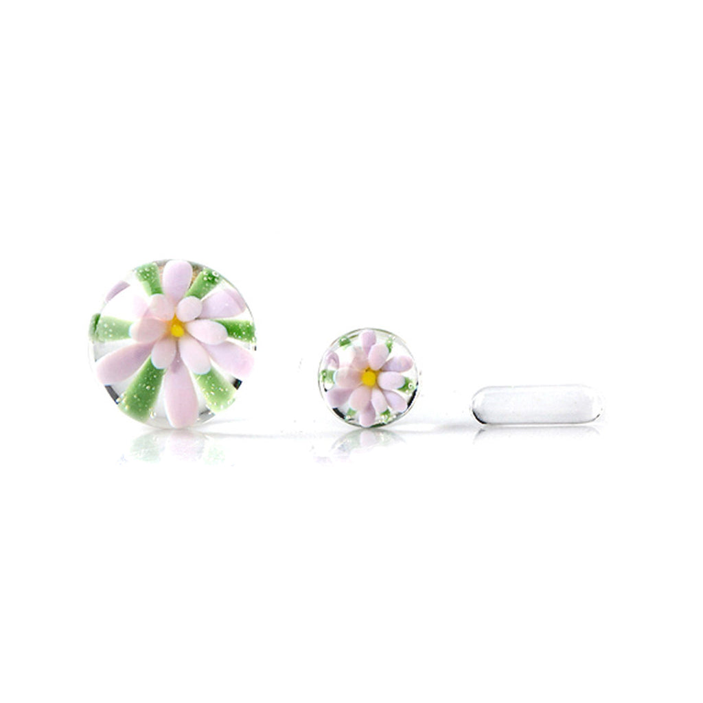 Glass 3D Flower Terp Slurper Set