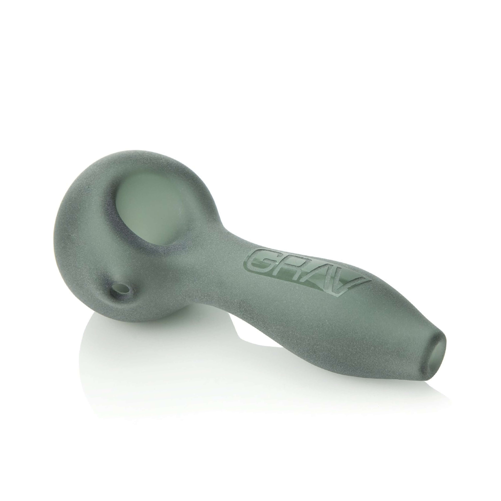 GRAV Sandblasted Spoon - 4" Glass Spoon Pipe