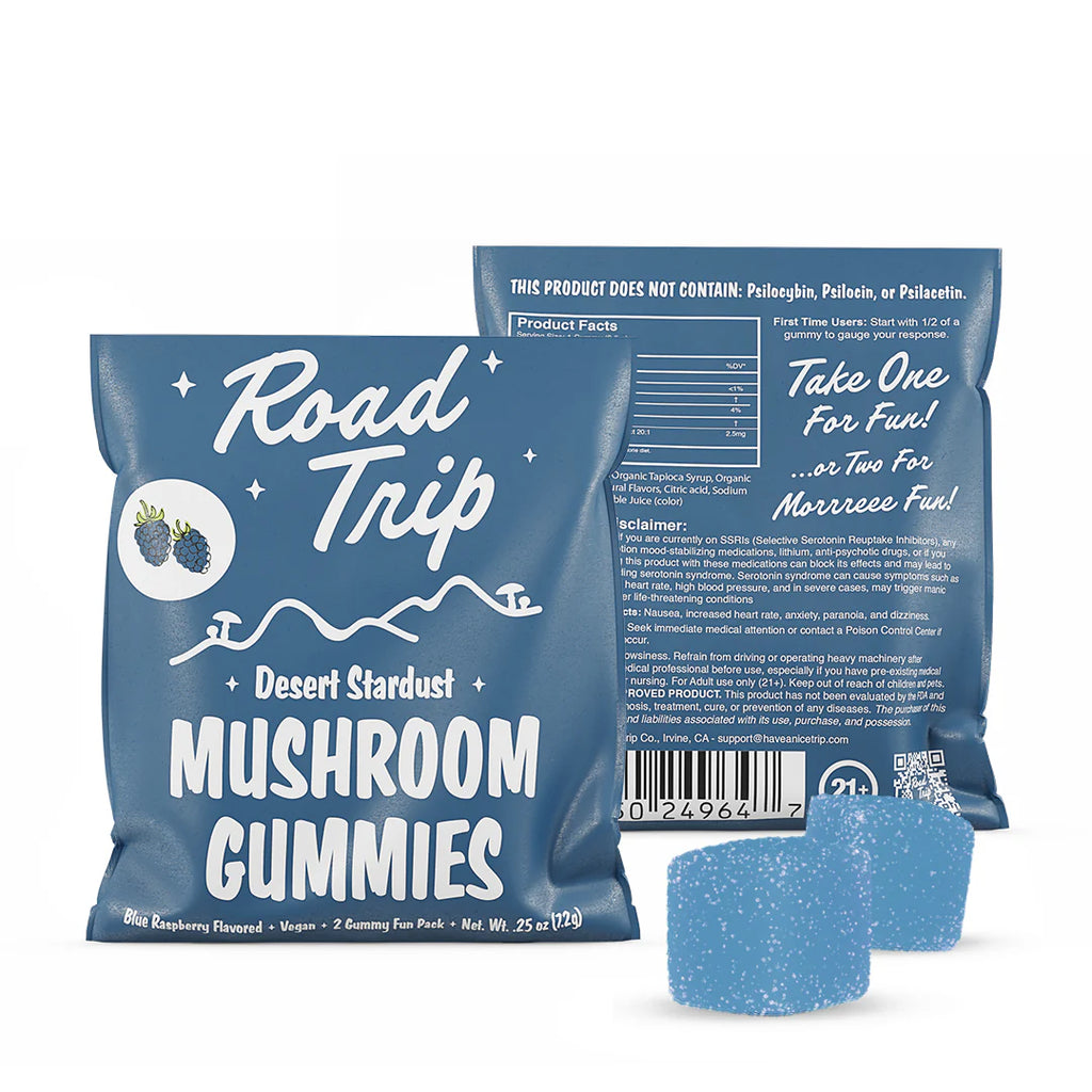 Road Trip Desert Stardust Mushroom Gummies - Blue Raspberry