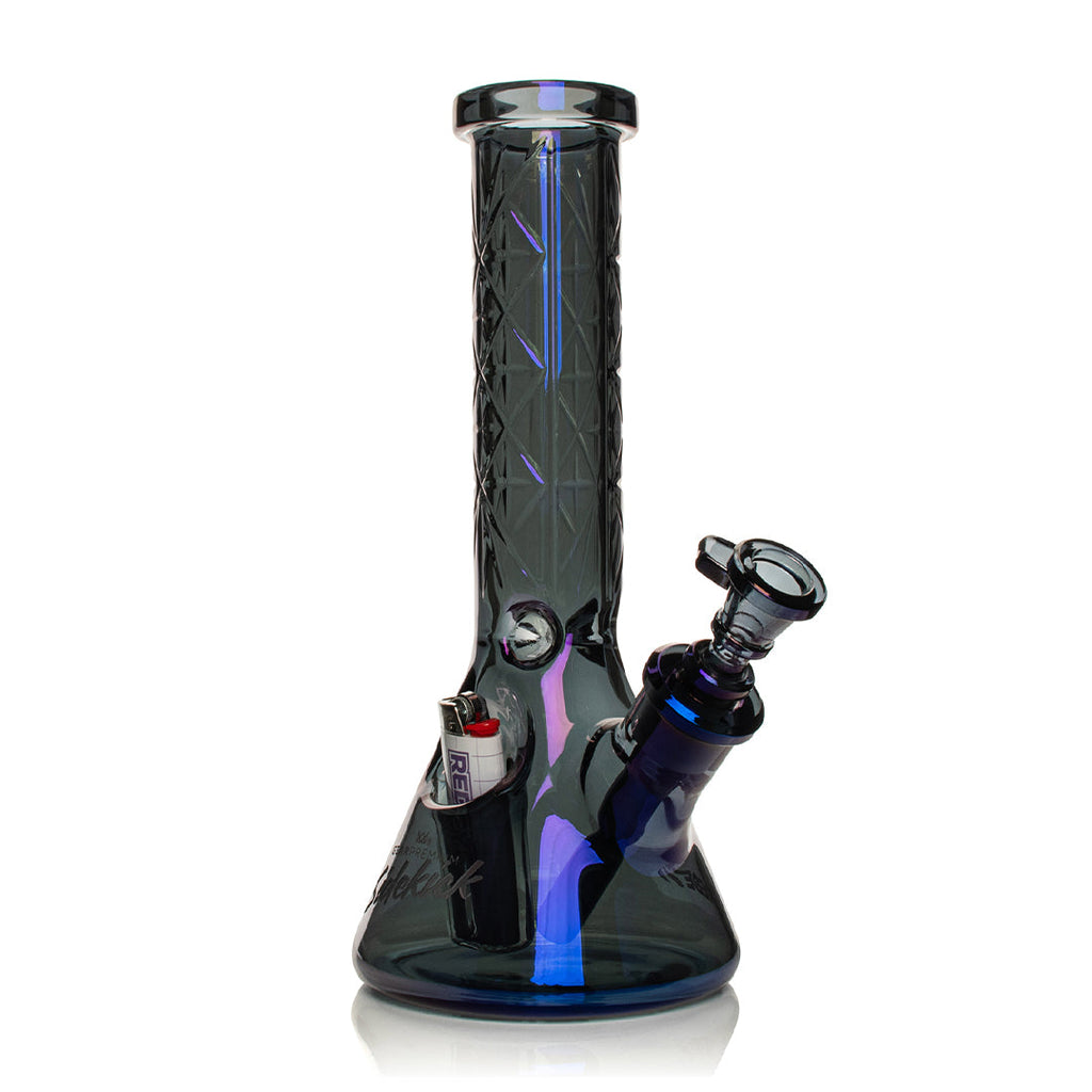 Gear Premium 12" Sidekick Beaker Bong – Terminator Finish Water Pipe