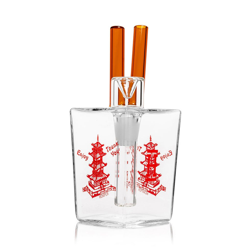 Hemper Chinese Takeout Glass Water Pipe - 14mm Novelty Bong