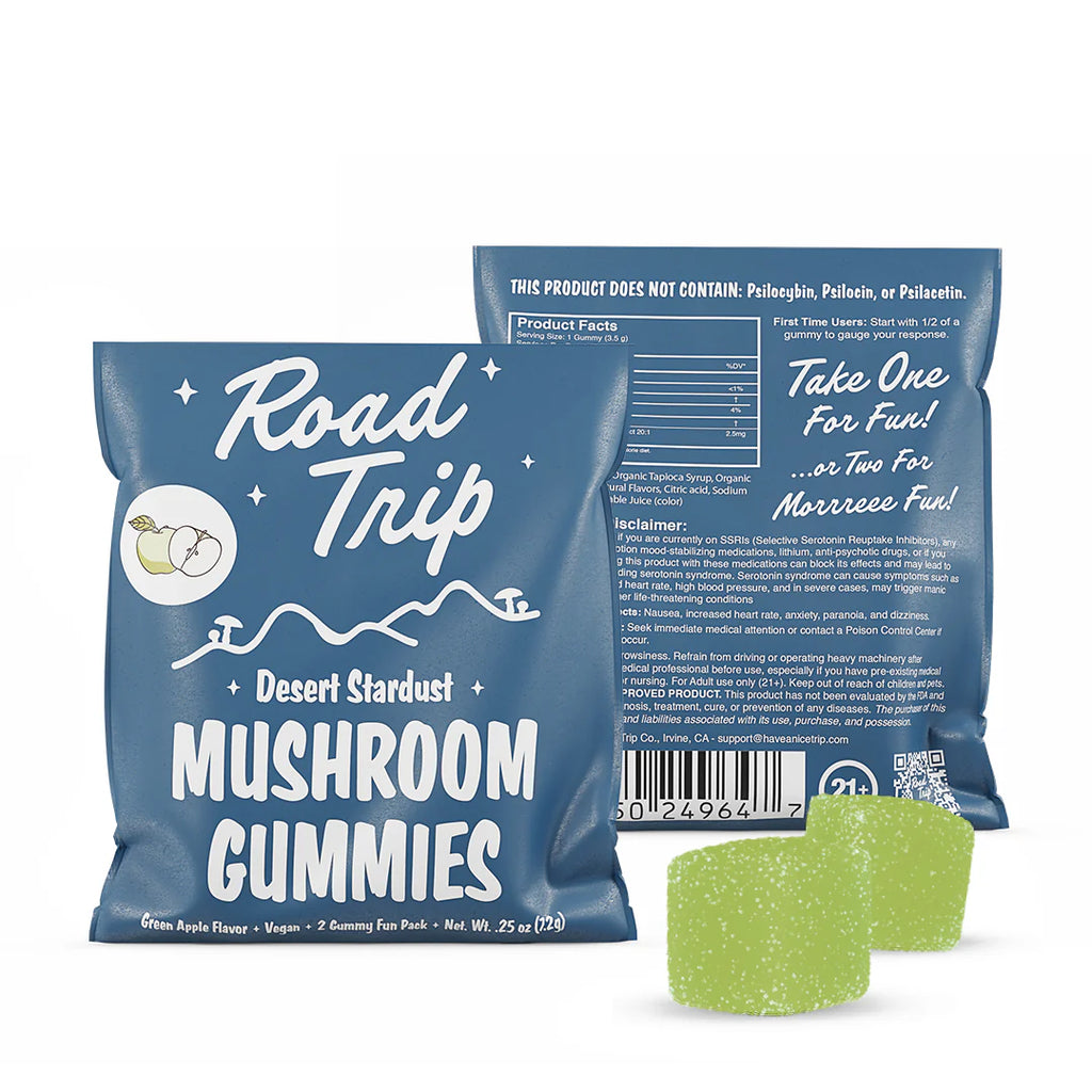 Road Trip Desert Stardust Mushroom Gummies - Green Apple