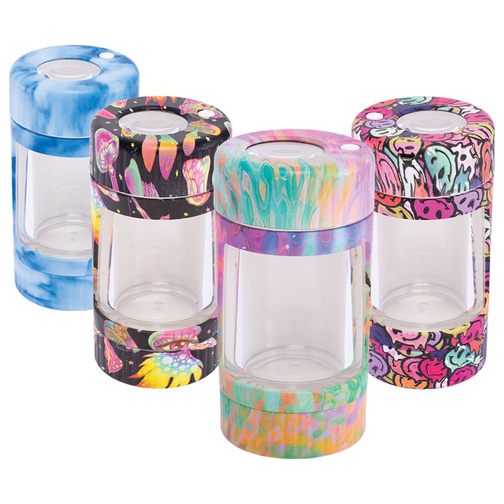 High5 Stash & Grind LED 4pc Storage Jar 4"