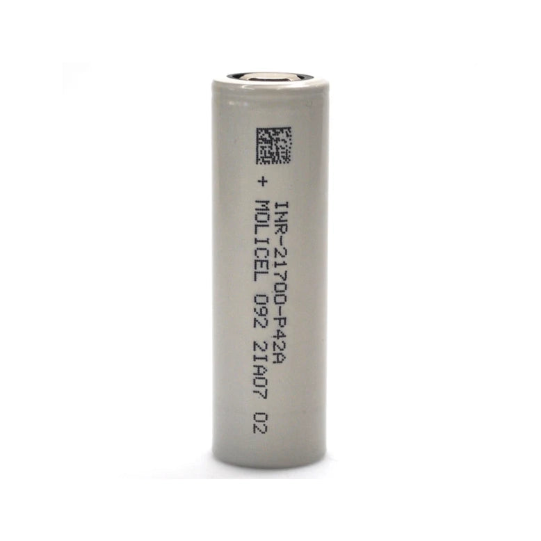 Molicel INR-21700-P42A – 4200mAh 45A Flat Top Lithium Battery