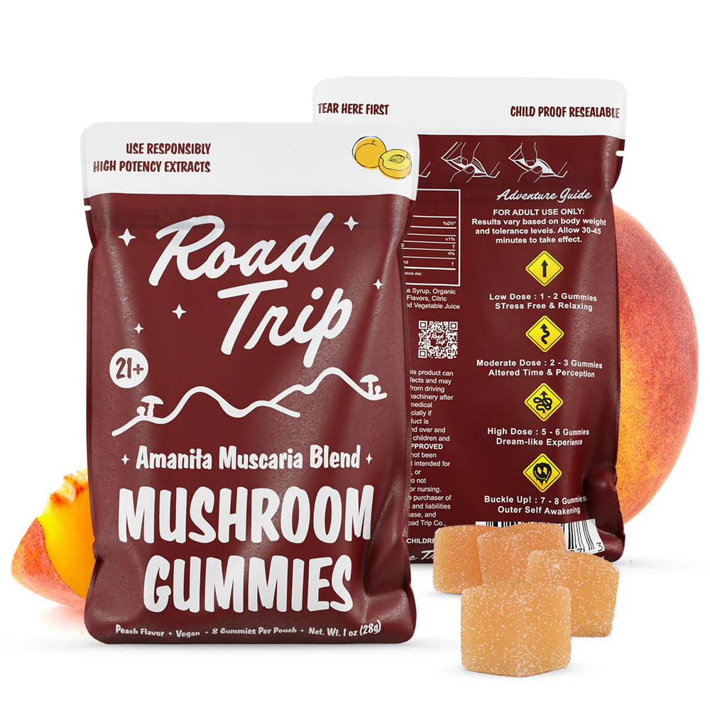 Road Trip Amanita Muscaria Mushroom Gummies - Peach