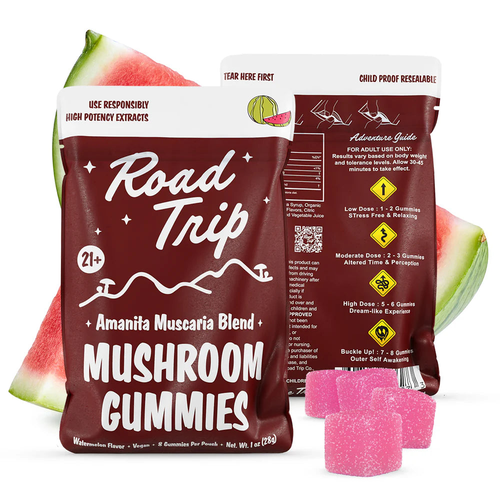 Road Trip Amanita Muscaria Mushroom Gummies - Watermelon