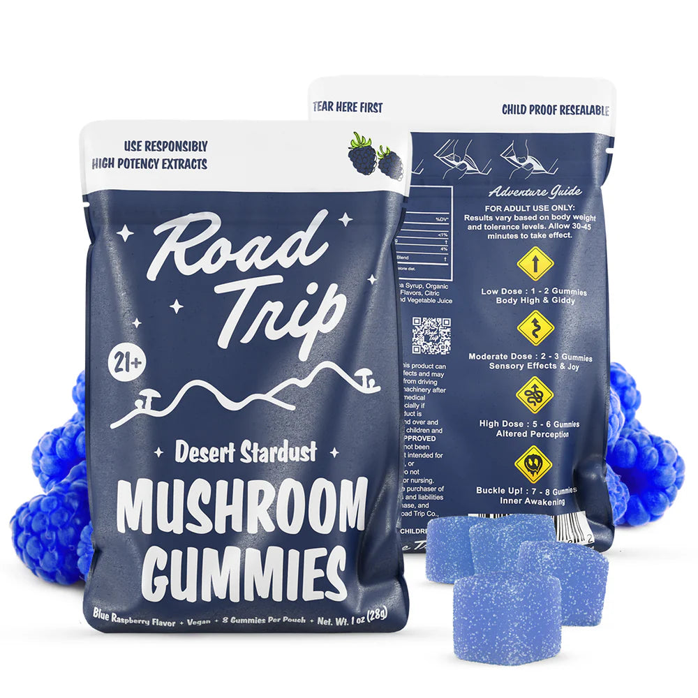 Road Trip Desert Stardust Mushroom Gummies - Blue Raspberry