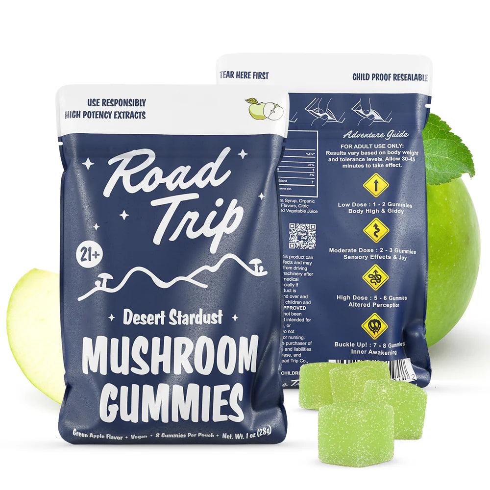 Road Trip Desert Stardust Mushroom Gummies - Green Apple