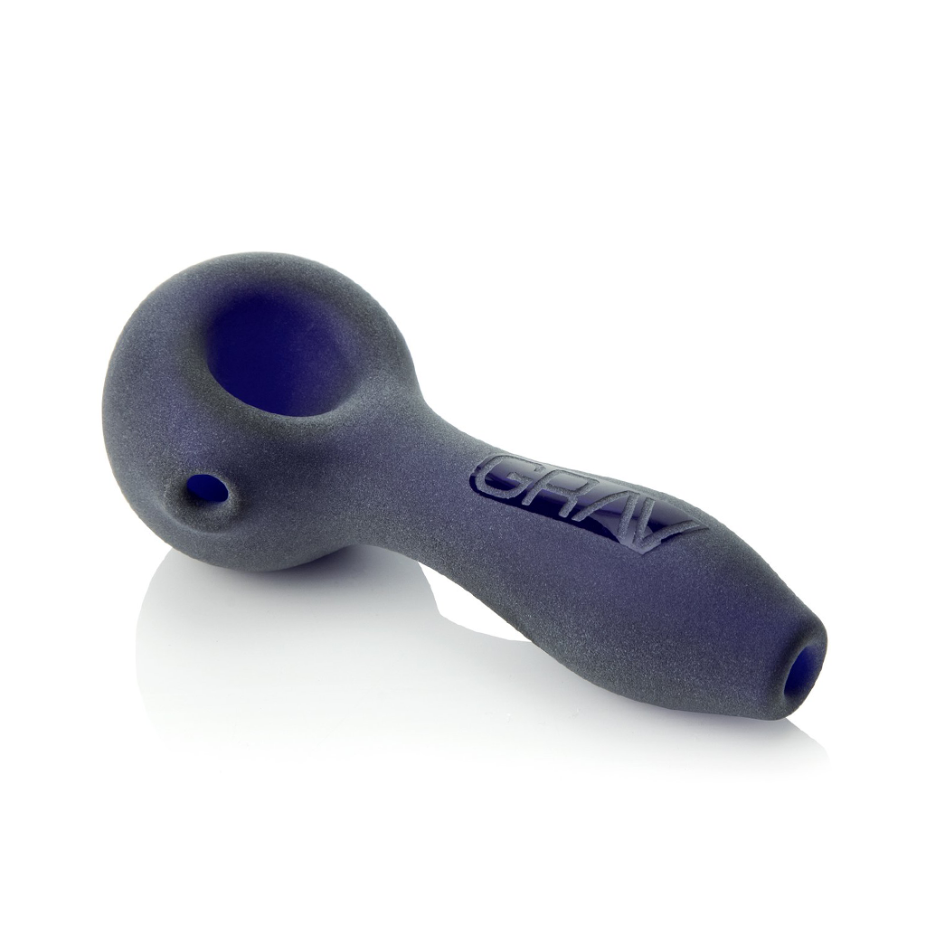 GRAV Sandblasted Spoon - 4" Glass Spoon Pipe