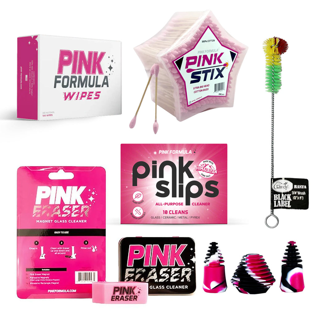 The Stash Shack Bong Complete all-in-one bong cleaning kit with six essential tools.