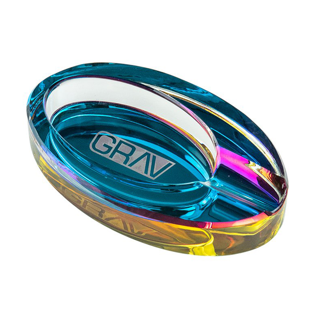 GRAV Ellipse Ashtray - Iridescent Glass Ashtray