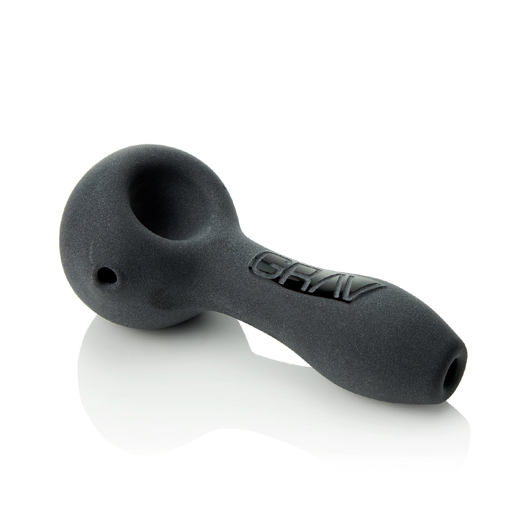 GRAV Sandblasted Spoon - 4" Glass Spoon Pipe
