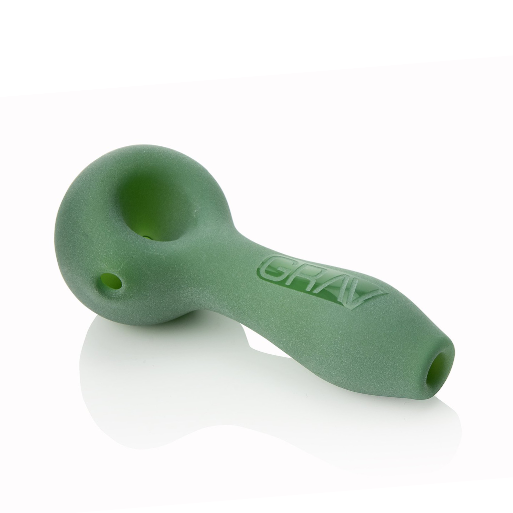 GRAV Sandblasted Spoon - 4" Glass Spoon Pipe