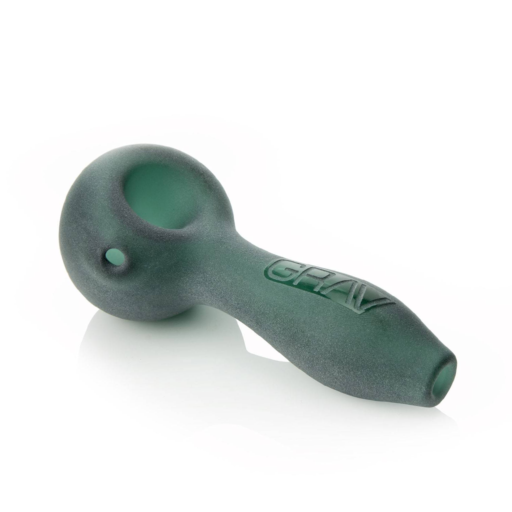 GRAV Sandblasted Spoon - 4" Glass Spoon Pipe