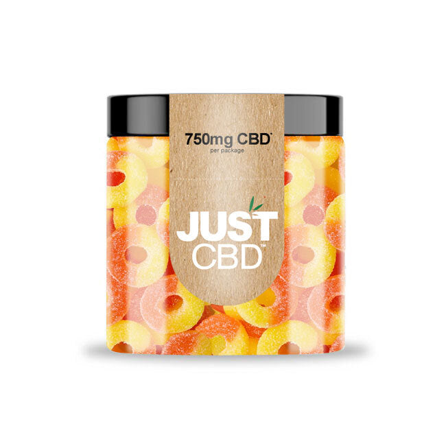 JustCBD CBD Gummy Peach Ring Jars