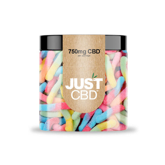 JustCBD CBD Gummy Sour Worm Jars