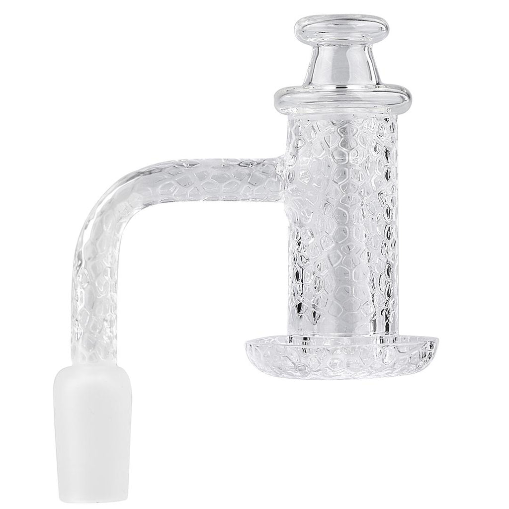 Etched Quartz Charmer Banger Set With Quartz Cap & Quartz Cone