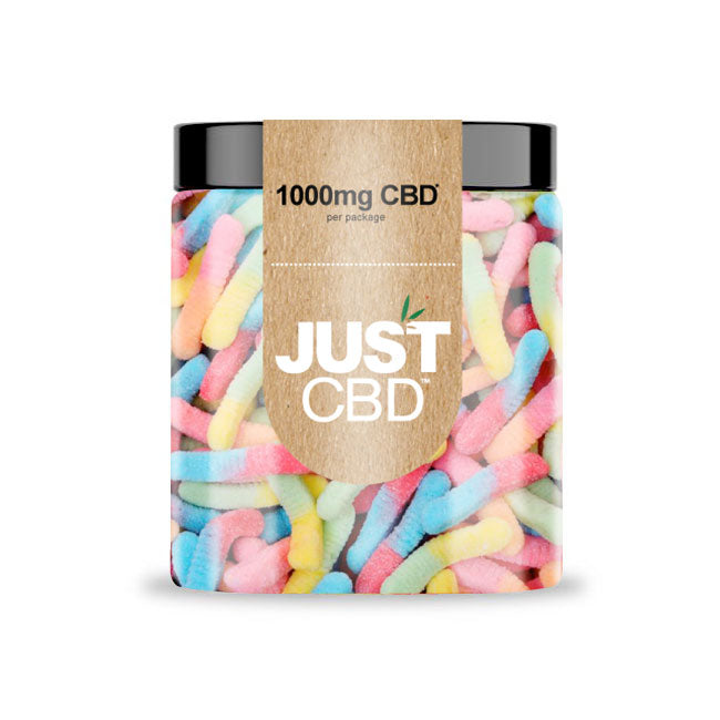 JustCBD CBD Gummy Sour Worm Jars